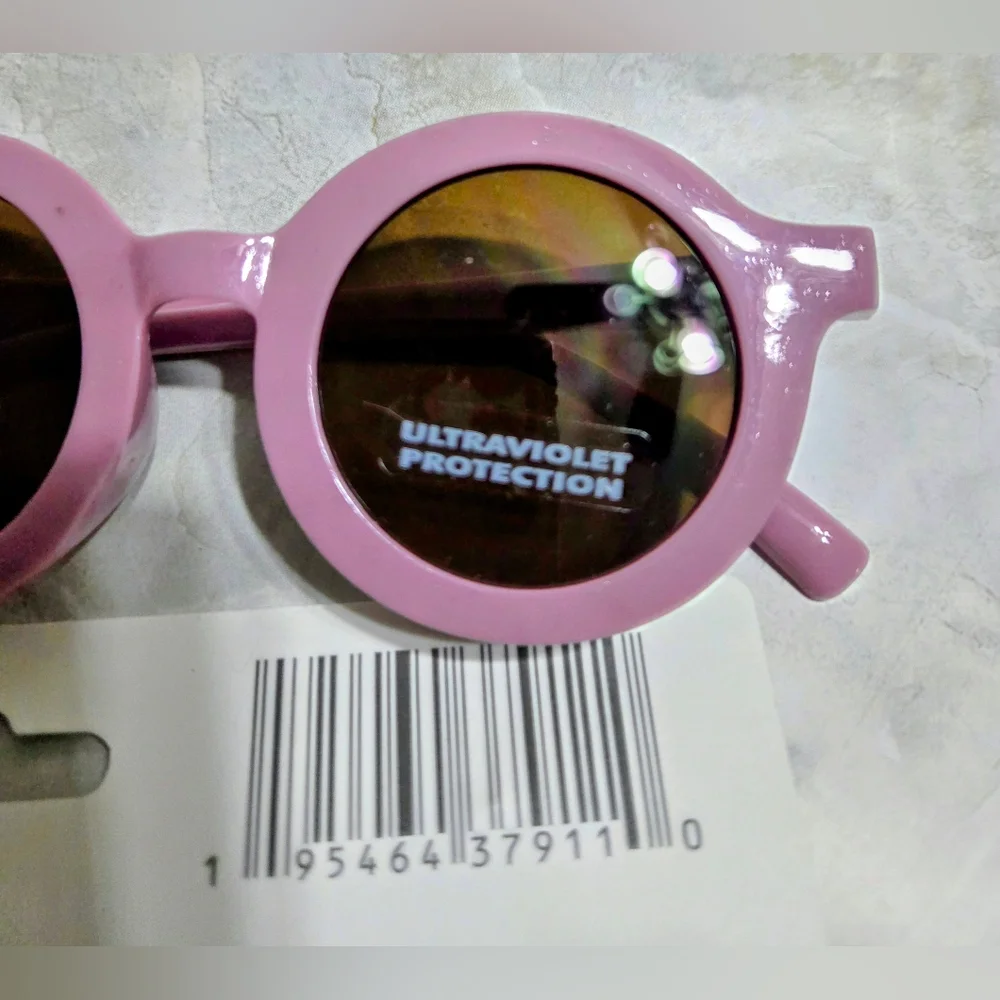 Little Diva Round Pink Sunglasses with UV Protection With Box